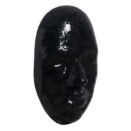 MÁSCARA NEGRO FIBRA DE VIDRIO DECORACIÓN 40 X 19 X 66 CM