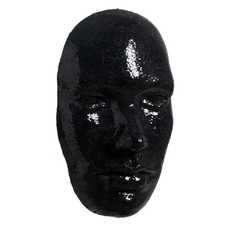 MÁSCARA NEGRO FIBRA DE VIDRIO DECORACIÓN 63 X 30 X 104 CM
