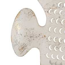 MURAL PARED PEZ BLANCO ROZADO METAL 28 X 2 X 21,50 CM