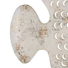 MURAL PARED PEZ BLANCO ROZADO METAL 40,50 X 3 X 31 CM