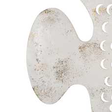 MURAL PARED PEZ BLANCO ROZADO METAL 49 X 3,50 X 37 CM