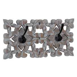 PERCHERO PARED GRIS DM DECORACIÓN 30 X 6,25 X 15,25 CM