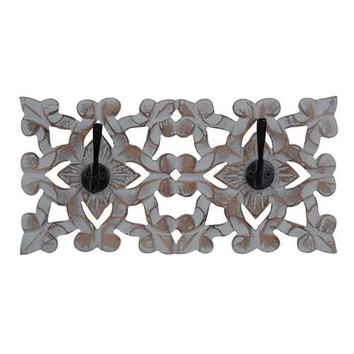 PERCHERO PARED GRIS DM DECORACIÓN 30 X 6,25 X 15,25 CM