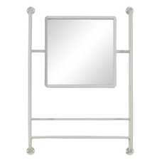 ESPEJO ESTANTE BLANCO METAL-CRISTAL 52,50 X 12 X 73 CM
