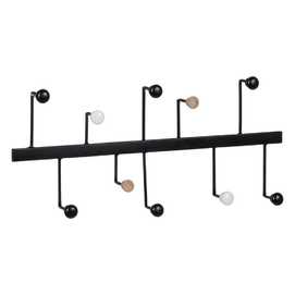 PERCHA NEGRO METAL DECORACIÓN 60 X 7 X 27,50 CM