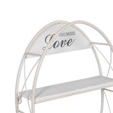 ESTANTERÍA BLANCO METAL DECORACIÓN 40 X 13,50 X 60 CM