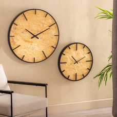 RELOJ NATURAL-NEGRO DM-METAL DECORACIÓN 60 X 4,50 X 60 CM RELOJ NATURAL-NEGRO DM-METAL DECORACIÓN 60 X 4,50 X 60 CM