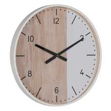 RELOJ NATURAL-BLANCO MADERA DECORACIÓN 60 X 60 X 5,50 CM RELOJ NATURAL-BLANCO MADERA DECORACIÓN 60 X 60 X 5,50 CM