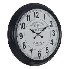 RELOJ NEGRO-BLANCO METAL DECORACIÓN 70 X 70 X 6,50 CM RELOJ NEGRO-BLANCO METAL DECORACIÓN 70 X 70 X 6,50 CM