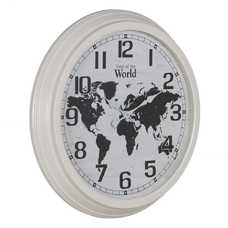 RELOJ BLANCO-NEGRO METAL DECORACIÓN 70 X 70 X 6,50 CM RELOJ BLANCO-NEGRO METAL DECORACIÓN 70 X 70 X 6,50 CM