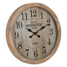 RELOJ NATURAL MADERA / CRISTAL 60 X 60 X 6,50 CM RELOJ NATURAL MADERA / CRISTAL 60 X 60 X 6,50 CM