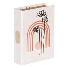 S/2 CAJA LIBRO FLORES DM-LONA 24 X 18 X 6 CM S/2 CAJA LIBRO FLORES DM-LONA 24 X 18 X 6 CM