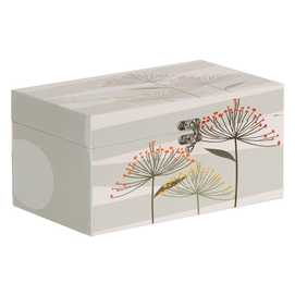 S/2 CAJA FLORES DM-LONA DECORACIÓN 30 X 18 X 15 CM