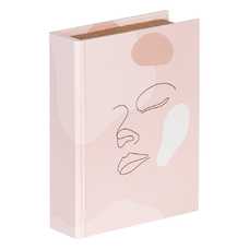 S/2 CAJA LIBRO CARA DM-LONA DECORACIÓN 24 X 18 X 6 CM S/2 CAJA LIBRO CARA DM-LONA DECORACIÓN 24 X 18 X 6 CM