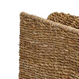 REVISTERO METAL/FIBRA NATURAL 30 X 30 X 40 CM