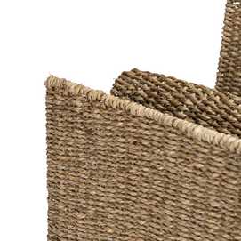 REVISTERO METAL/FIBRA NATURAL 30 X 30 X 40 CM