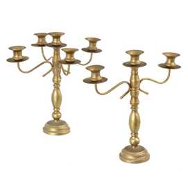 CANDELABRO ORO METAL DECORACIÓN 42 X 12 X 42 CM