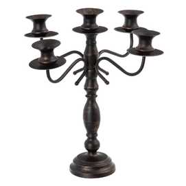 CANDELABRO NEGRO METAL DECORACIÓN 42 X 42 X 42 CM