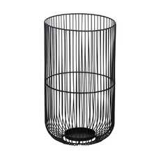 S/3 PORTAVELAS NEGRO METAL 22 X 22 X 39 CM S/3 PORTAVELAS NEGRO METAL 22 X 22 X 39 CM