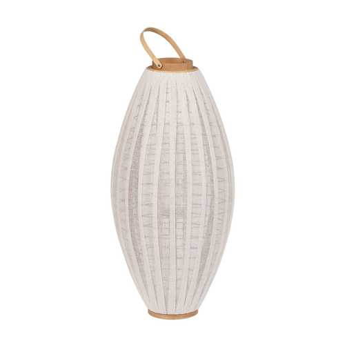 FAROL PORTAVELAS NATURAL-BEIGE BAMBÚ 40 X 40 X 83 CM