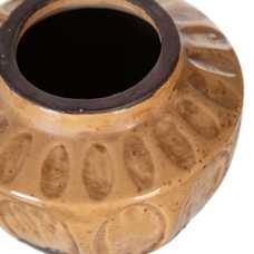 JARRÓN MARRÓN CERÁMICA DECORACIÓN 11,50 X 11,50 X 8,50 CM JARRÓN MARRÓN CERÁMICA DECORACIÓN 11,50 X 11,50 X 8,50 CM