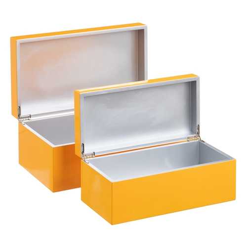 S/2 CAJAS AMARILLO DM 35 X 20 X 15 CM