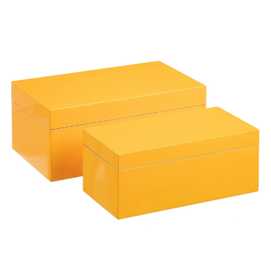 S/2 CAJAS AMARILLO DM 35 X 20 X 15 CM