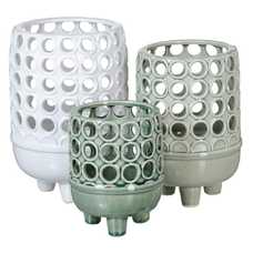 JARRÓN VERDE CERÁMICA DECORACIÓN 12,50 X 12,50 X 15,50 CM