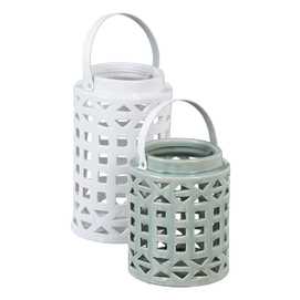 JARRÓN VERDE CERÁMICA DECORACIÓN 14,50 X 14,50 X 18 CM