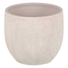 MACETERO ARENA CREMA CERÁMICA DECORACIÓN 31 X 31 X 28 CM MACETERO ARENA CREMA CERÁMICA DECORACIÓN 31 X 31 X 28 CM