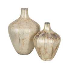 JARRÓN BLANCO ÓXIDO CRISTAL DECORACIÓN 18 X 18 X 25 CM JARRÓN BLANCO ÓXIDO CRISTAL DECORACIÓN 18 X 18 X 25 CM