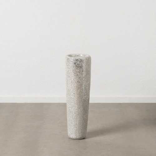 JARRÓN BLANCO FIBRA DE VIDRIO DECORACIÓN 25 X 25 X 82 CM