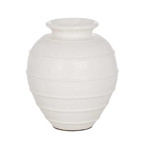 JARRÓN BLANCO FIBRA DE CEMENTO 45 X 45 X 51 CM
