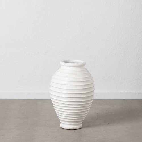 JARRÓN BLANCO FIBRA DE CEMENTO 39 X 39 X 60 CM