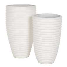 JARRÓN BLANCO FIBRA DE CEMENTO 72 X 72 X 100 CM JARRÓN BLANCO FIBRA DE CEMENTO 72 X 72 X 100 CM