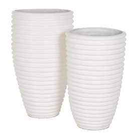 JARRÓN BLANCO FIBRA DE CEMENTO 72 X 72 X 100 CM