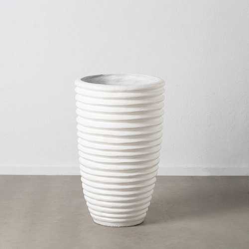 JARRÓN BLANCO FIBRA DE CEMENTO 72 X 72 X 100 CM