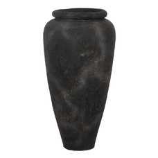 JARRÓN GRIS FIBRA DE CEMENTO DECORACIÓN 62 X 62 X 120 CM