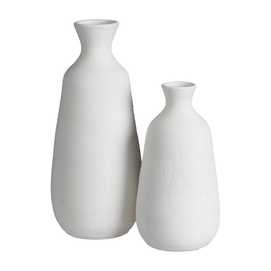 JARRÓN BLANCO CERÁMICA DECORACIÓN 18 X 18 X 40 CM