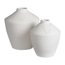 JARRÓN BLANCO CERÁMICA DECORACIÓN 27 X 27 X 34 CM JARRÓN BLANCO CERÁMICA DECORACIÓN 27 X 27 X 34 CM