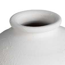 JARRÓN BLANCO CERÁMICA DECORACIÓN 34 X 34 X 37 CM JARRÓN BLANCO CERÁMICA DECORACIÓN 34 X 34 X 37 CM
