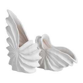 JARRÓN BLANCO CERÁMICA DECORACIÓN 38 X 14 X 23 CM