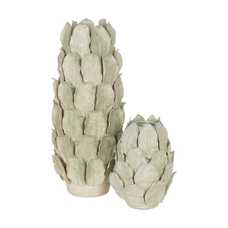 JARRÓN HOJAS VERDE CERÁMICA 20,50 X 20,50 X 50,50 CM JARRÓN HOJAS VERDE CERÁMICA 20,50 X 20,50 X 50,50 CM