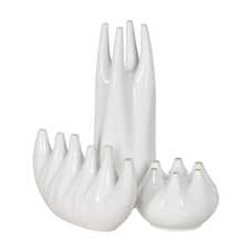 JARRÓN BLANCO CERÁMICA 19,50 X 19,50 X 56 CM