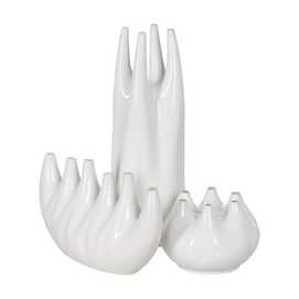 JARRÓN BLANCO CERÁMICA 24,50 X 24,50 X 18 CM