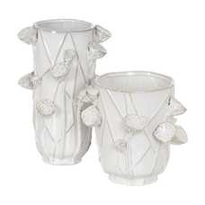 JARRÓN FLORES BLANCO CERÁMICA 25,50 X 24 X 41 CM JARRÓN FLORES BLANCO CERÁMICA 25,50 X 24 X 41 CM