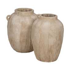 JARRÓN BEIGE CERÁMICA DECORACIÓN 48 X 44,50 X 58 CM