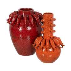 JARRÓN PECES NARANJA CERÁMICA 27 X 27 X 39,50 CM JARRÓN PECES NARANJA CERÁMICA 27 X 27 X 39,50 CM