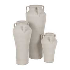 JARRÓN BLANCO CERÁMICA DECORACIÓN 30 X 30 X 80 CM JARRÓN BLANCO CERÁMICA DECORACIÓN 30 X 30 X 80 CM