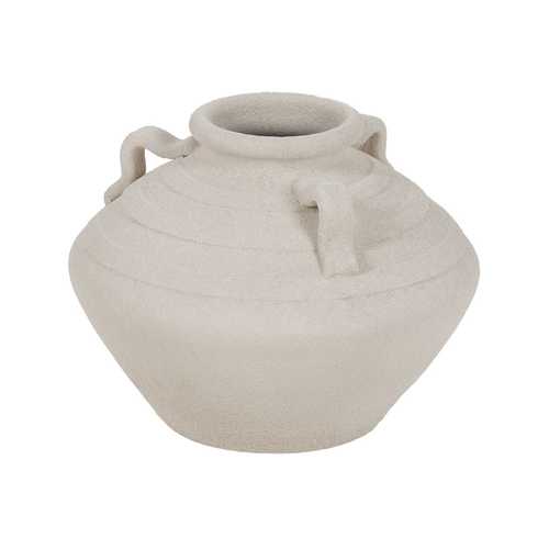 JARRÓN BLANCO CERÁMICA DECORACIÓN 40 X 40 X 30 CM